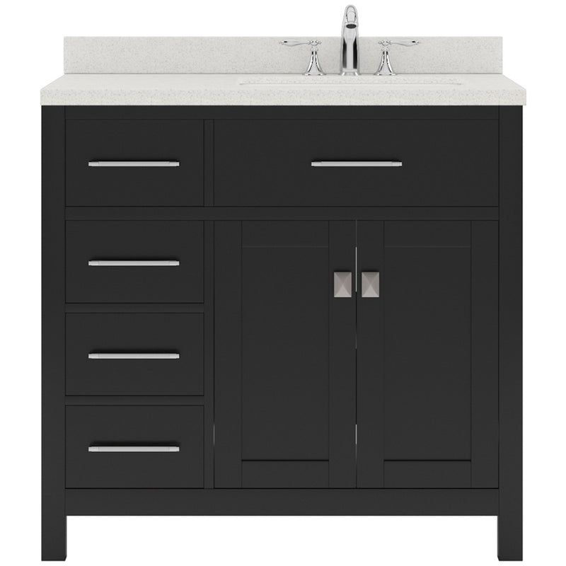 Modern Fittings Caroline Parkway 36" Single Bath Vanity with Quartz Top and Square Sink