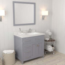 Modern Fittings Caroline Parkway 36" Single Bath Vanity with Quartz Top and Square Sink Faucet