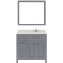 Modern Fittings Caroline Parkway 36" Single Bath Vanity with Quartz Top and Square Sink