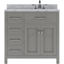 Modern Fittings Caroline Parkway 36" Single Bath Vanity with Marble Top and Round Sink