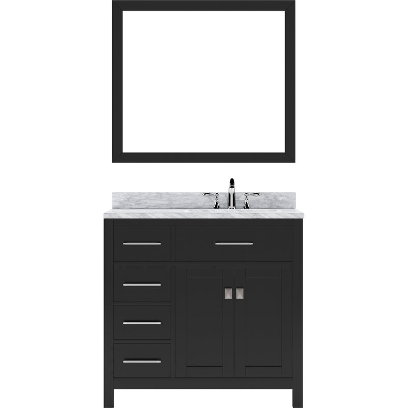 Modern Fittings Caroline Parkway 36" Single Bath Vanity with Marble Top and Round Sink