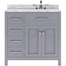 Modern Fittings Caroline Parkway 36" Single Bath Vanity with Marble Top and Round Sink