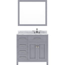 Modern Fittings Caroline Parkway 36" Single Bath Vanity with Marble Top and Round Sink Faucet