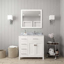 Modern Fittings Caroline Parkway 36" Single Bath Vanity with Marble Top and Round Sink