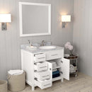 Modern Fittings Caroline Parkway 36" Single Bath Vanity with Marble Top and Round Sink