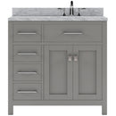 Modern Fittings Caroline Parkway 36" Single Bath Vanity with Marble Top and Square Sink