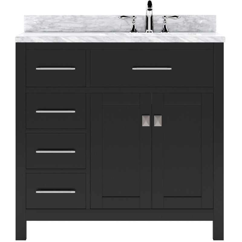 Modern Fittings Caroline Parkway 36" Single Bath Vanity with Marble Top and Square Sink