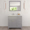 Modern Fittings Caroline Parkway 36" Single Bath Oval Vanity with Calacatta Quartz Top and Round Sink