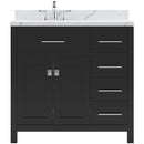 Modern Fittings Caroline Parkway 36" Single Bath Rectangular Vanity with Calacatta Quartz Top and Square Sink