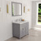 Modern Fittings Caroline Parkway 36" Single Bath Rectangular Vanity with Calacatta Quartz Top and Square Sink Faucet