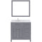 Modern Fittings Caroline Parkway 36" Single Bath Rectangular Vanity with Calacatta Quartz Top and Square Sink Faucet