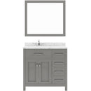 Modern Fittings Caroline Parkway 36" Single Bath Vanity with Cultured Marble Quartz Top and Round Sinks Faucet