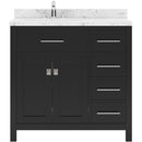 Modern Fittings Caroline Parkway 36" Single Bath Vanity with Cultured Marble Quartz Top and Round Sinks