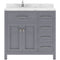 Modern Fittings Caroline Parkway 36" Single Bath Vanity with Cultured Marble Quartz Top and Round Sinks