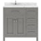 Modern Fittings Caroline Parkway 36" Single Bath Vanity with Cultured Marble Quartz Top and Square Sinks