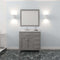 Modern Fittings Caroline Parkway 36" Single Bath Vanity with Cultured Marble Quartz Top and Square Sinks Faucet