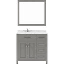 Modern Fittings Caroline Parkway 36" Single Bath Vanity with Cultured Marble Quartz Top and Square Sinks