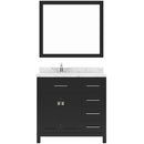 Modern Fittings Caroline Parkway 36" Single Bath Vanity with Cultured Marble Quartz Top and Square Sinks