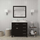 Modern Fitings Caroline Parkway 36" Single Bath Oval Vanity with Quartz Top and Round Sink