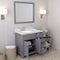 Modern Fitings Caroline Parkway 36" Single Bath Oval Vanity with Quartz Top and Round Sink Faucet