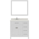 Modern Fitings Caroline Parkway 36" Single Bath Oval Vanity with Quartz Top and Round Sink