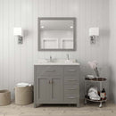 Modern Fittings Caroline Parkway 36" Single Bath Rectangular Vanity with Quartz Top and Square Sink