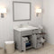 Modern Fittings Caroline Parkway 36" Single Bath Rectangular Vanity with Quartz Top and Square Sink Faucet