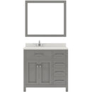 Modern Fittings Caroline Parkway 36" Single Bath Rectangular Vanity with Quartz Top and Square Sink