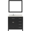 Modern Fittings Caroline Parkway 36" Single Bath Rectangular Vanity with Quartz Top and Square Sink Faucet