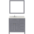 Modern Fittings Caroline Parkway 36" Single Bath Rectangular Vanity with Quartz Top and Square Sink Faucet