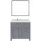 Modern Fittings Caroline Parkway 36" Single Bath Rectangular Vanity with Quartz Top and Square Sink Faucet