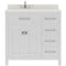 Modern Fittings Caroline Parkway 36" Single Bath Rectangular Vanity with Quartz Top and Square Sink