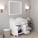 Modern Fittings Caroline Parkway 36" Single Bath Rectangular Vanity with Quartz Top and Square Sink Faucet