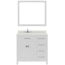 Modern Fittings Caroline Parkway 36" Single Bath Rectangular Vanity with Quartz Top and Square Sink