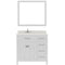 Modern Fittings Caroline Parkway 36" Single Bath Rectangular Vanity with Quartz Top and Square Sink Faucet