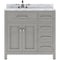 Modern Fittings Caroline Parkway 36" Single Bath Oval Vanity with Marble Top and Round Sink