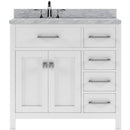 Modern Fittings Caroline Parkway 36" Single Bath Oval Vanity with Marble Top and Round Sink