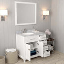 Modern Fittings Caroline Parkway 36" Single Bath Oval Vanity with Marble Top and Round Sink