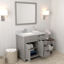 Modern Fittings Caroline Parkway 36" Single Bath Rectangular Vanity with Marble Top and Square Sink Faucet