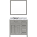 Modern Fittings Caroline Parkway 36" Single Bath Rectangular Vanity with Marble Top and Square Sink