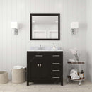 Modern Fittings Caroline Parkway 36" Single Bath Rectangular Vanity with Marble Top and Square Sink