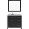 Modern Fittings Caroline Parkway 36" Single Bath Rectangular Vanity with Marble Top and Square Sink Faucet