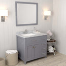 Modern Fittings Caroline Parkway 36" Single Bath Rectangular Vanity with Marble Top and Square Sink