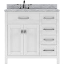 Modern Fittings Caroline Parkway 36" Single Bath Rectangular Vanity with Marble Top and Square Sink