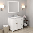 Modern Fittings Caroline Parkway 36" Single Bath Rectangular Vanity with Marble Top and Square Sink