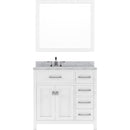 Modern Fittings Caroline Parkway 36" Single Bath Rectangular Vanity with Marble Top and Square Sink