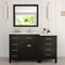 Modern Fittings Caroline Parkway 57" Single Bath Vanity with Calacatta Quartz Top and Round Sink