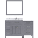 Modern Fittings Caroline Parkway 57" Single Bath Vanity with Calacatta Quartz Top and Square Sink Faucet