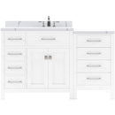 Modern Fittings Caroline Parkway 57" Single Bath Vanity with Calacatta Quartz Top and Square Sink