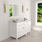 Modern Fittings Caroline Parkway 57" Single Bath Vanity with Calacatta Quartz Top and Square Sink Faucet